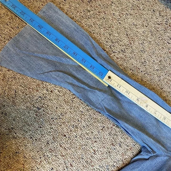 Zara Tunic Embroidery Midi Premium Denim Dress Women XS Blue Flare Sleeves - Picture 3 of 7